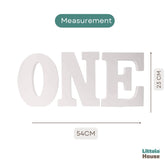 CAPITAL ONE Sign for First Birthday D1 | Wooden Decorative | White